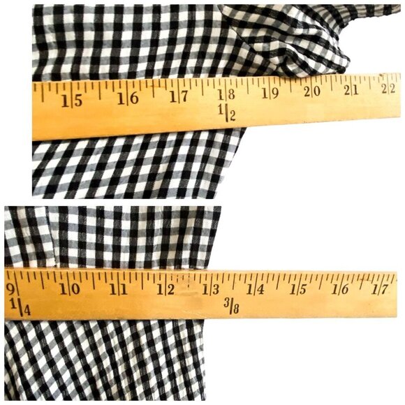 Solid & Striped Gingham Daisy Cut-out Dress Size L, New, Black/White - Picture 13 of 16